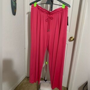 Brand new wide leg, hot pink pants